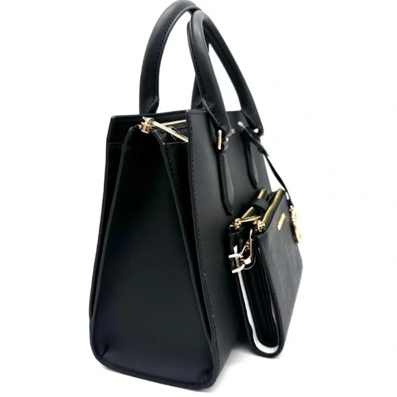 Michael Kors Sheila Medium Center Zip Satchel Bag & Large Double Zip Wallet